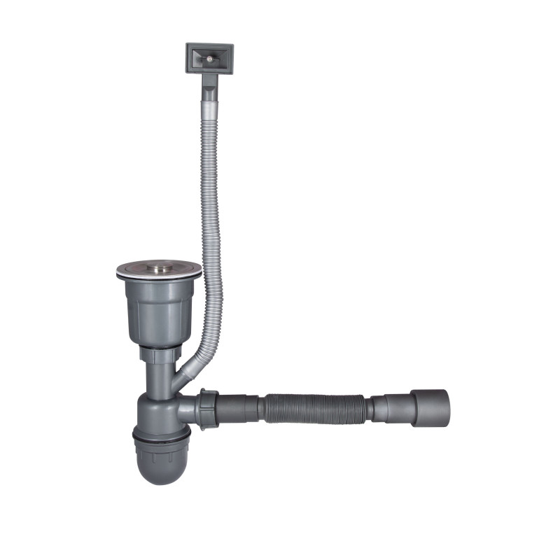 Lidz Мийка для кухні інтегрована Handmade H6050G (LDH6050GPVD43622) Brushed Grey PVD 3,0/0,8 мм