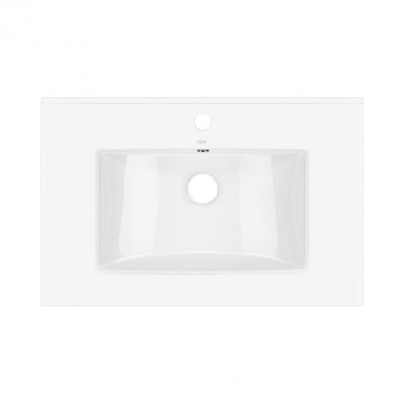 Qtap Раковина Albatross 700х460х180 White без донного клапана QT01113070CW