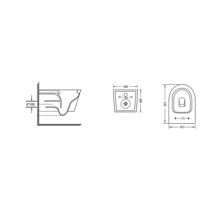 Qtap Унітаз підвісний Swan безободковий Ultra Quiet з сидінням Soft-close QT16335179W