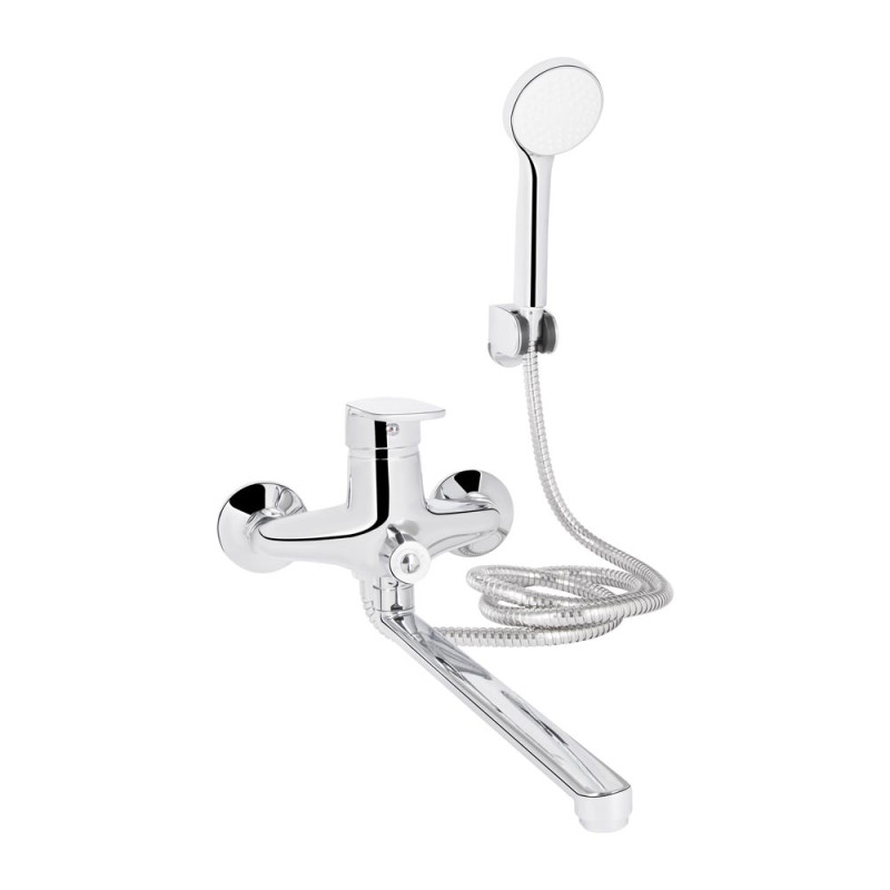 Lidz Змішувач для ванни Tani 0052 з поворотним виливом (з душовим гарнітуром) (k40) LDTAN0052CRM44960 Chrome