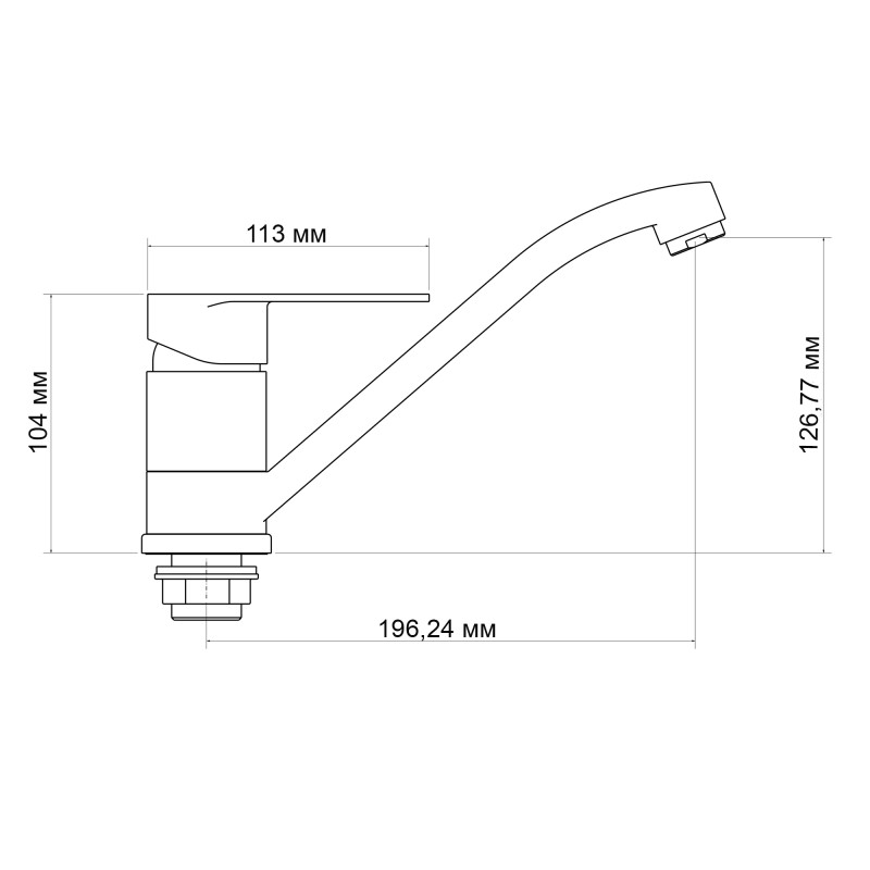 Lidz Змішувач для кухні Tani 003 (k40) LDTAN003CRM44968 Chrome