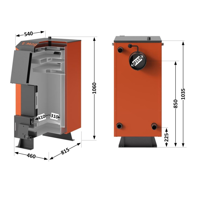 Thermo Alliance Котел твердопаливний сталевий Magnum V 4.0 SF 16 (SF16V40)