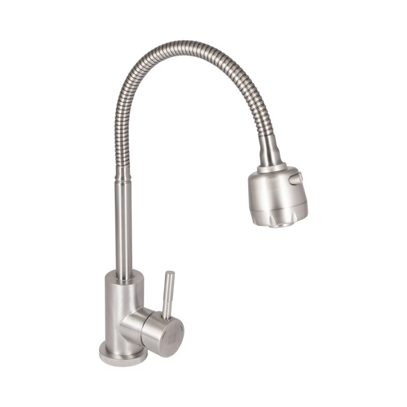 Lidz Змішувач для кухні Aria 015F41 з гнучким виливом (k35) LDARI015F41NKS45306 Nickel