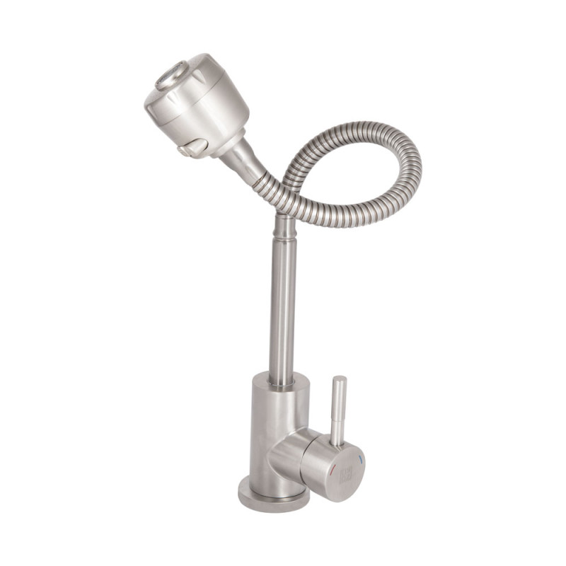 Lidz Змішувач для кухні Aria 015F41 з гнучким виливом (k35) LDARI015F41NKS45306 Nickel