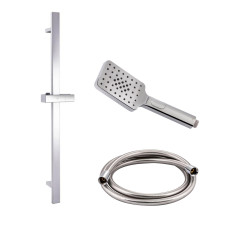 Qtap Набір душевого гарнітуру 3 в 1 (QTRUCA121N3KCC + QTLEP82103NC + QTHADPVC160C) хром