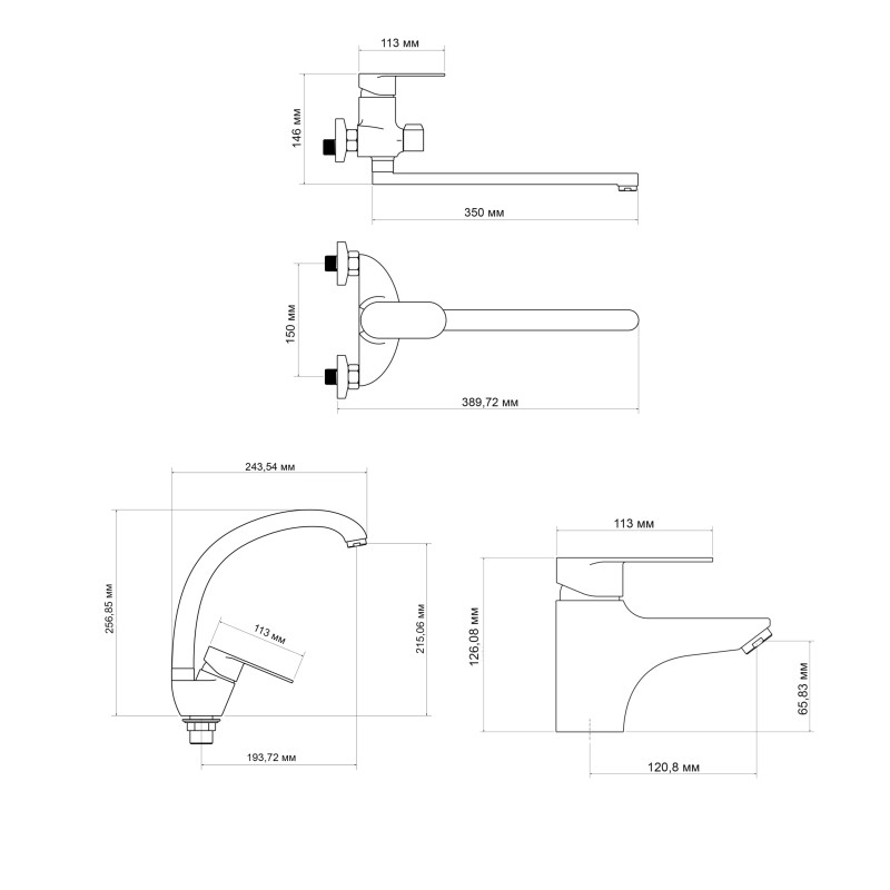 Lidz Набір змішувачів Tani (001F1+0052+008F)