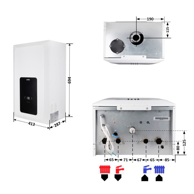 Airfel Двухконтурный газовый турбированный котел Elegant 24 кВт (AIRFELELEGANT242023)