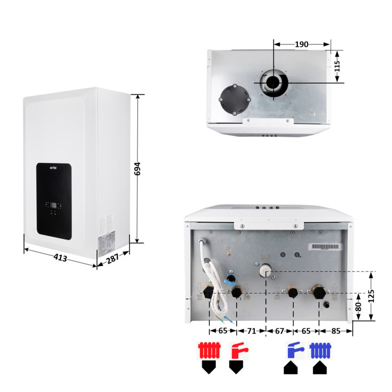 Airfel Двухконтурный газовый турбированный котел Elegant 18 кВт (AIRFELELEGANT182023)