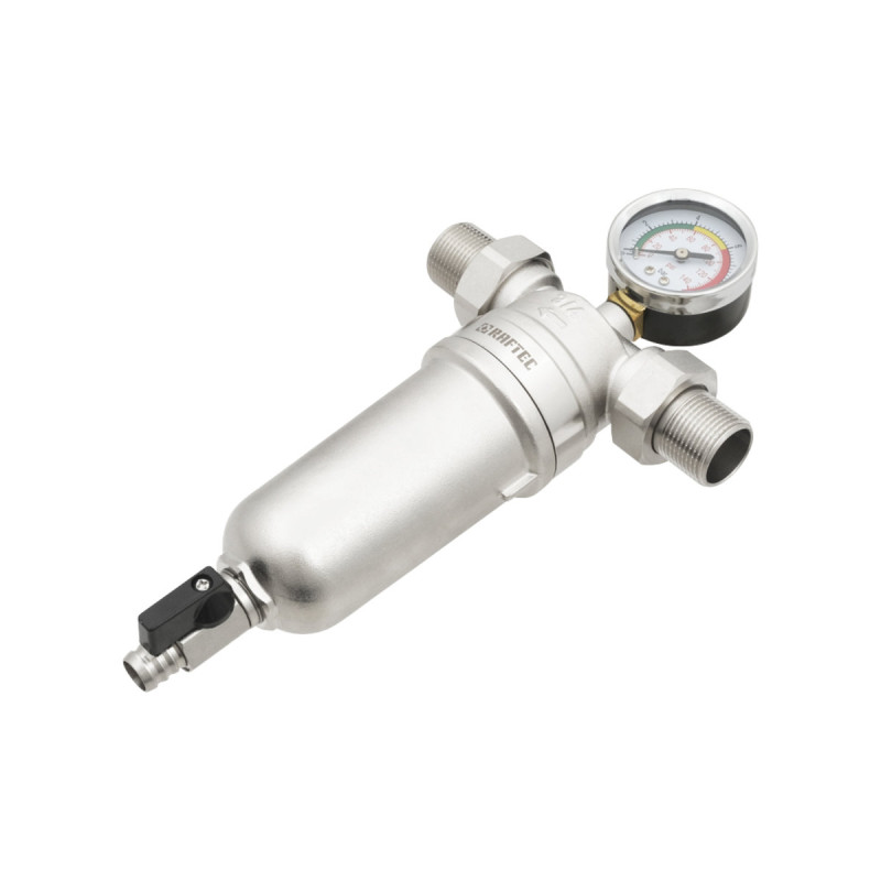 Raftec Самопромывочный фильтр с манометром 3/4" RMHF02