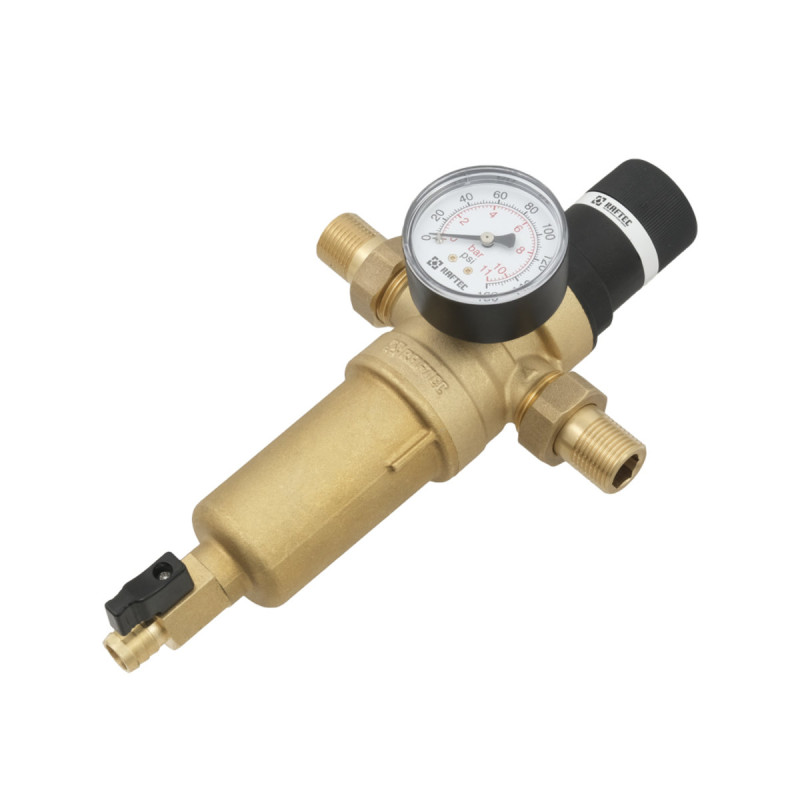 Raftec Самопромывочный фильтр с редуктором для горячей воды 1/2" RCFR01-H