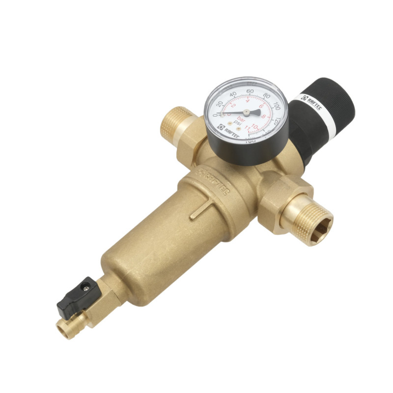 Raftec Самопромывной фильтр с редуктором для горячей воды 3/4" RCFR02-H
