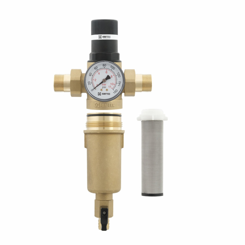 Raftec Самопромывной фильтр с редуктором для горячей воды 3/4" RCFR02-H