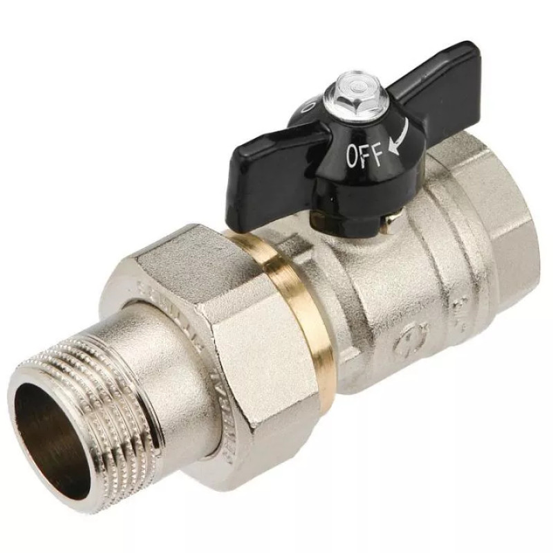 General Fittings Кран кульовий з американкою прямий 3/4" ЗВ (7S00M5N050502A)