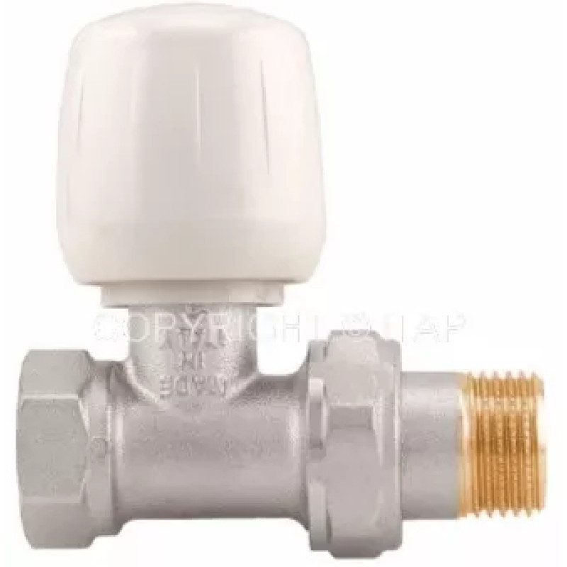 General Fittings Кран радіаторний 1/2" прямий, для подачі (7E0075N040400A)