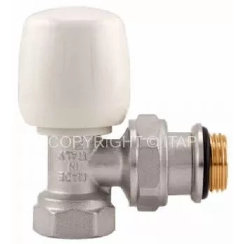 General Fittings Кран радіаторний 1/2" кутовий, для подачі (7E0075N040490A)