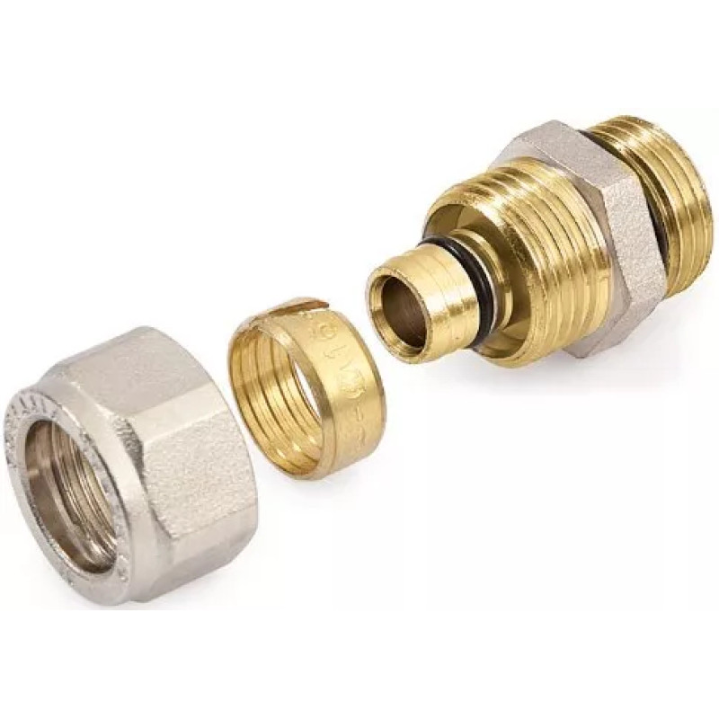 General Fittings Перехідник компресійний з латунним кільцем 1/2"X20 ВЗ (530001N042020A)