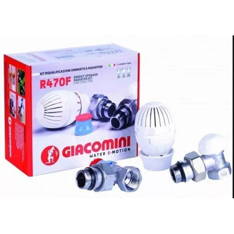 Giacomini Комплект термостатичний зі збільшеним проходом, розмір 3/4 "- кут. (R470FX054)