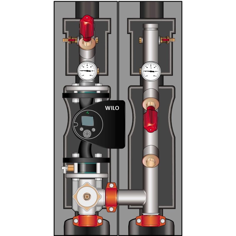 Meibes Насосна група FL-MK 2 1/2" Victaulic з насосом Wilo Stratos 65/1-12 (MEIH-66549.12WI)