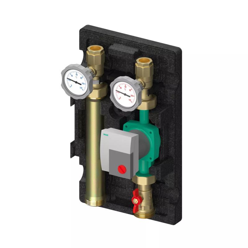 Meibes Насосна група пряма DN25 D-UK з насосом Grundfos Alfa2.1 25-60 (M66811.30IX)