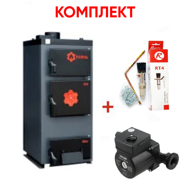 PASKAL Комплект: Твердопаливний котел ТТ ECO 15 (ST14545)+комплект підключення