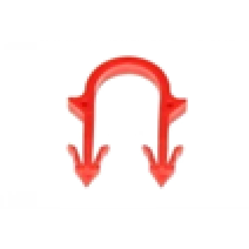 Скоба якорная напольная красная 50 (100), PASKAL (ST14215)