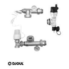 Набор насосного узла для Т.П. без насоса угловой 1" DJOUL (1/8) (ST15261)