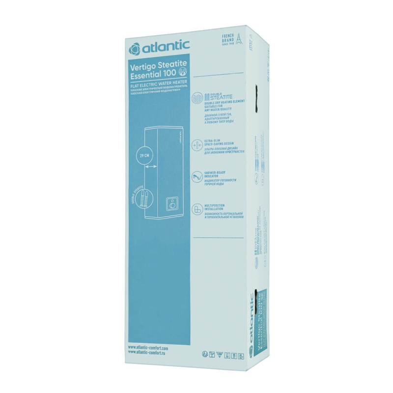 Atlantic Водонагрівач (бойлер) електричний Vertigo Steatite Essential 100 MP-080 2F 220E-S (1500W) 80 літрів (851321)