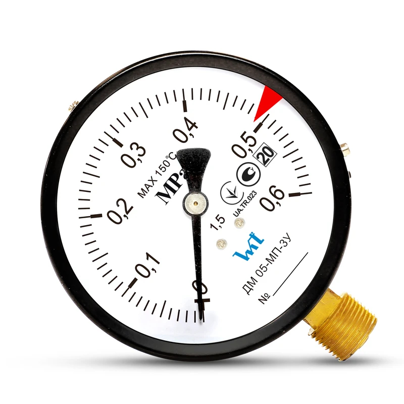 Манометр ДМ 05-МП-3У-0,6 МПа -кл.1,5 - 01G1/2Артикул: 102380