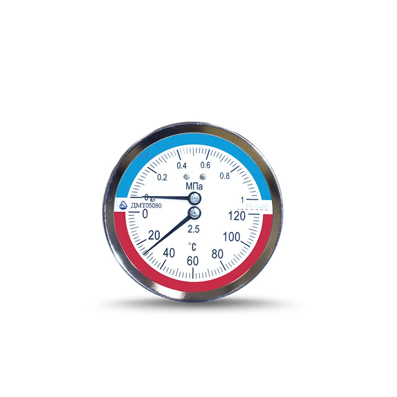 Термоманометр ДМТ 05080-1 МПа-(0-120 °С) - кл.2,5(О)Артикул: 100559