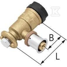 KAN-therm Колено press фиксированное длинное 20*2G1/2"  (1009285001)