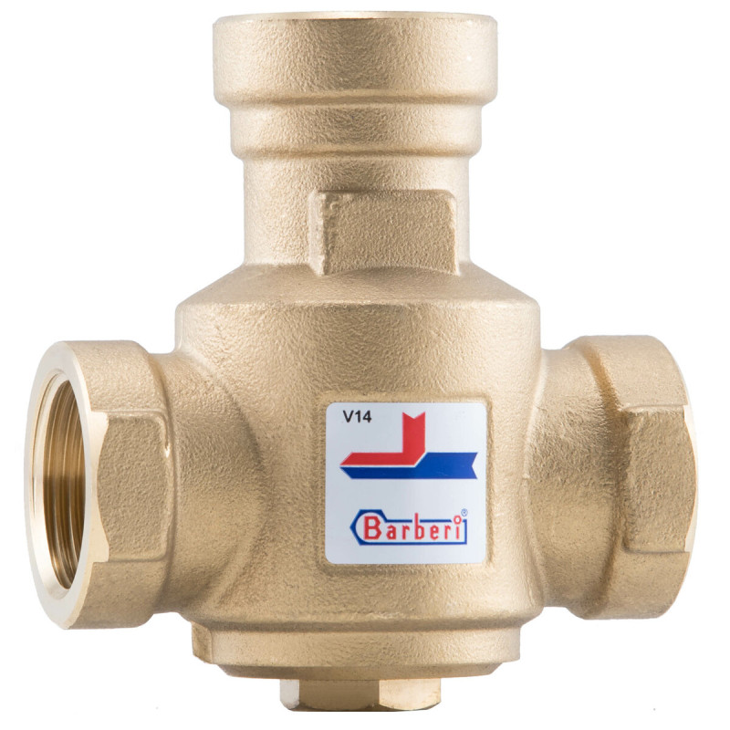 BARBERI Трехходовый термостатический антиконденсационный смесительный клапан G1"1/2"', 60°C, Kv 9 (V14M3200C1)