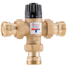 BARBERI Трехходовый термостатический смесительный клапан G 1"М Kv 1,6 регулирование 35-60°C (V07M200ABL2)