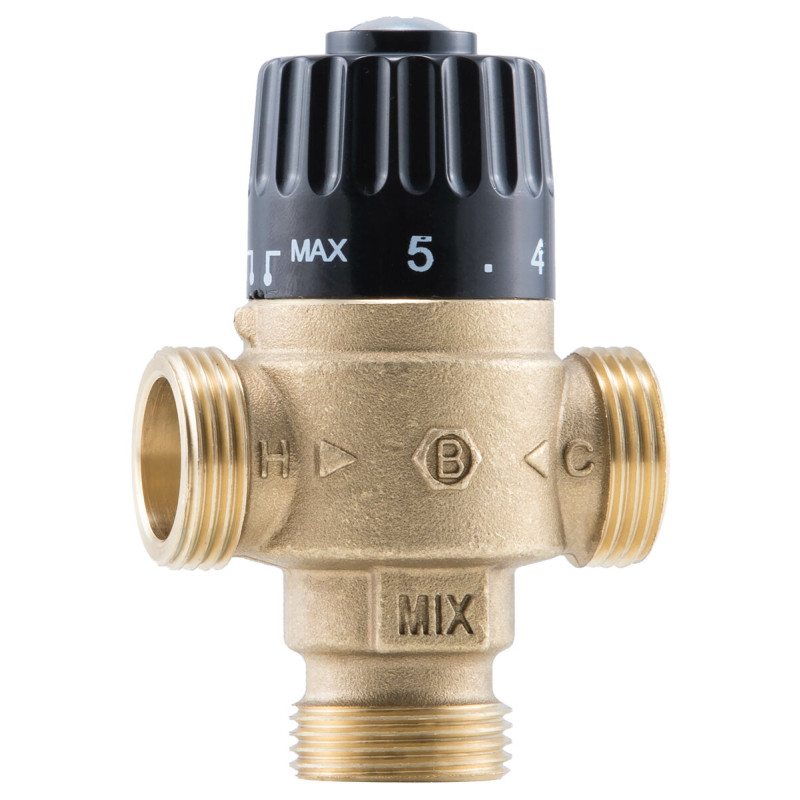 BARBERI Трехходовый термостатический смесительный клапан G 1"М, Kv 2,3 регулирование 35-60°С (P11A25000)