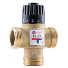 BARBERI Трехходовой термостатический смесительный клапан RP 3/4"F Kv 1,6 регулирование 20-43°C (V070200AA)