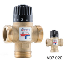 BARBERI Трехходовый термостатический смесительный клапан RP 3/4"М Kv 1,6 регулирование 20-43°С (V07M200AA)