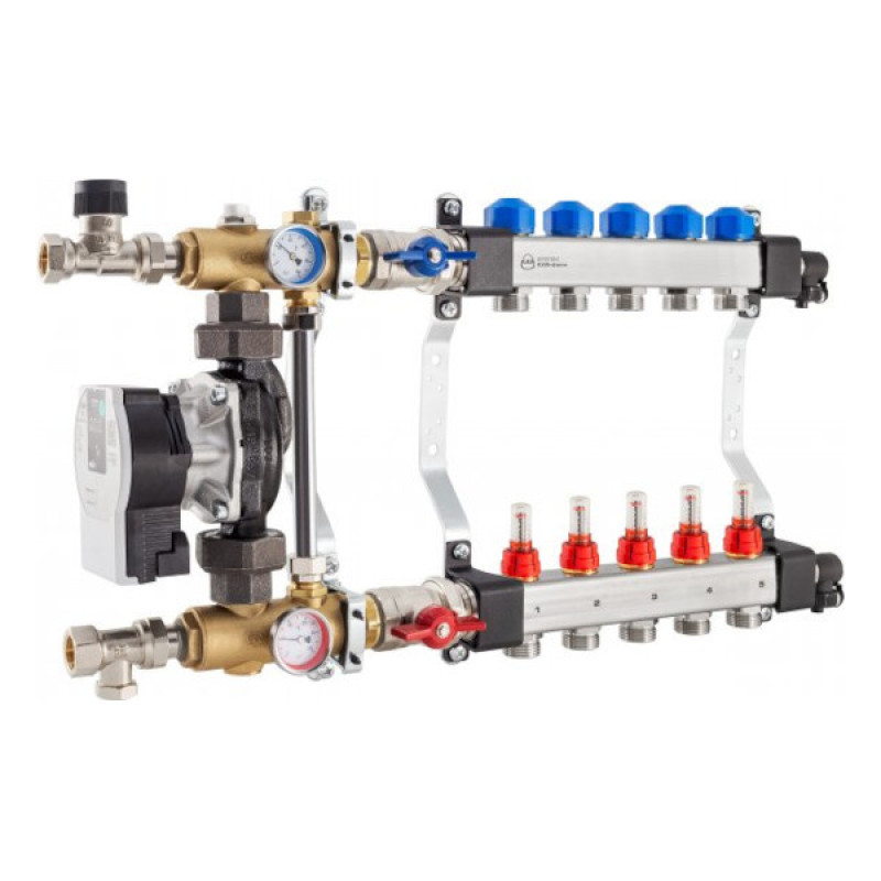 KAN-therm Коллекторная группа InoxFlow со смесительной системой (серия USFP) – 9 отводов (1316157095)