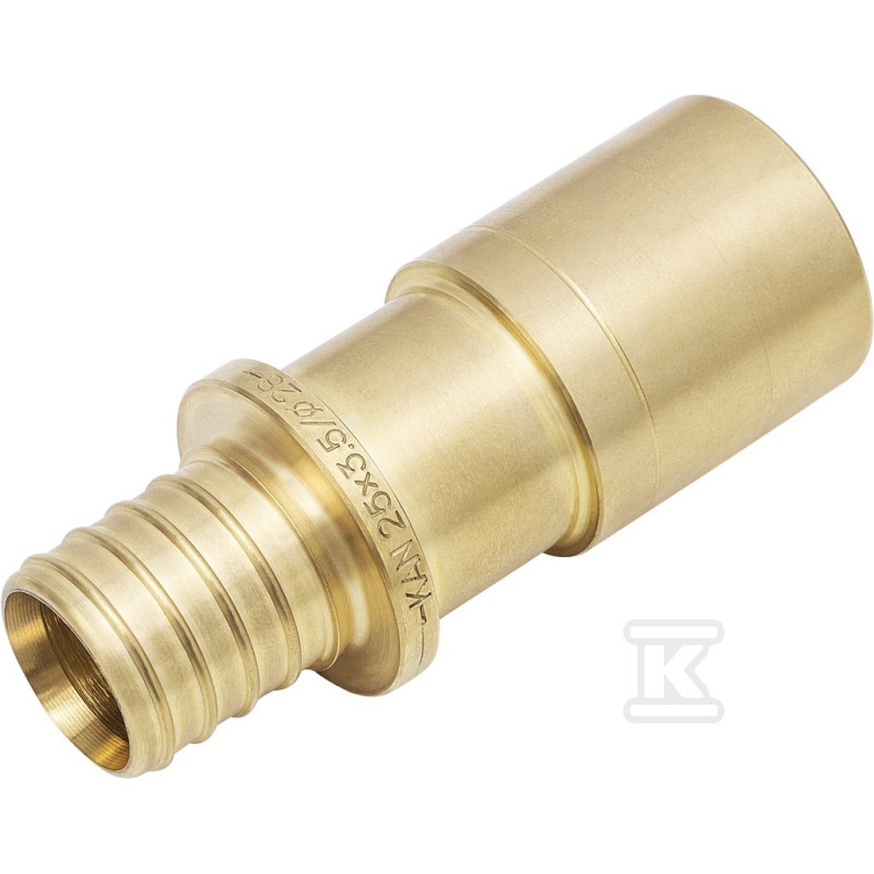 KAN-therm Ниппельный соединитель латунный Push/Steel - 32x4.4/35 (1109042041)