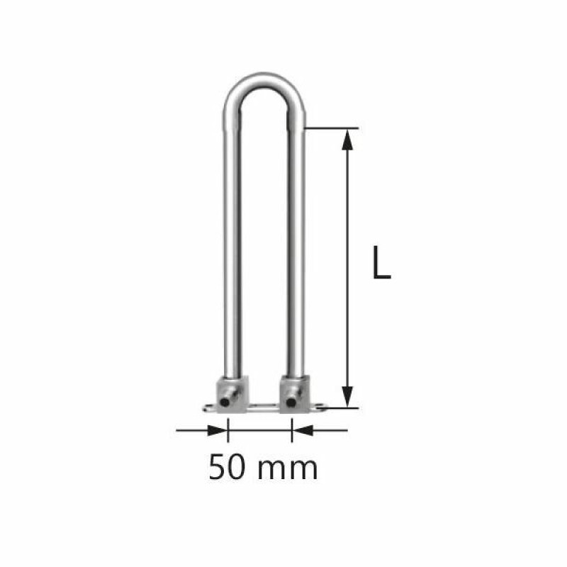 KAN-therm Відвід Push, спарений з трубкою Cu d15 з кронштейном - елемент нікельований Lmin=200 мм 18x2 (1109068029) (1109068029)