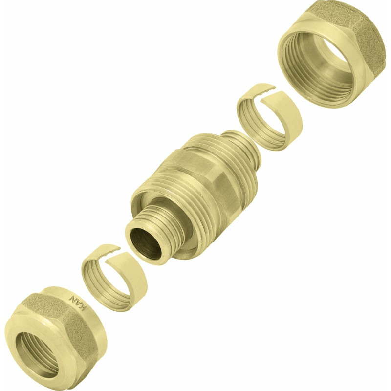 KAN-therm З'єднувач двосторонній згвинчуваний 20x2 (1110245000) (1110245000)