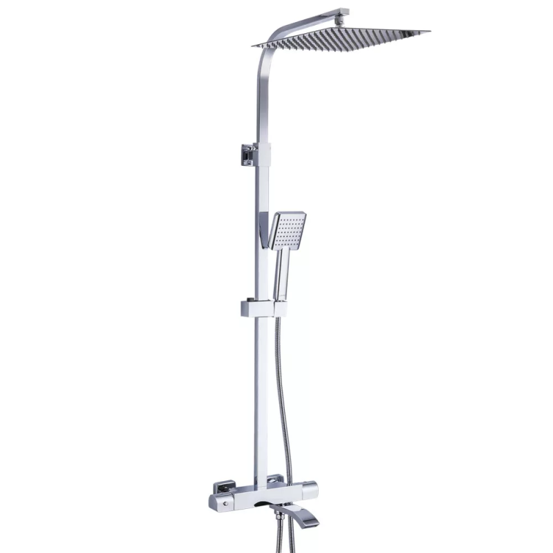 GAPPO Душова система з термостатом G2407-40, вилив - перемикач на лійку, хром