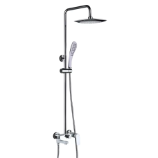 GAPPO Душова система G2448, вилив - перемикач на лійку, білий/хром