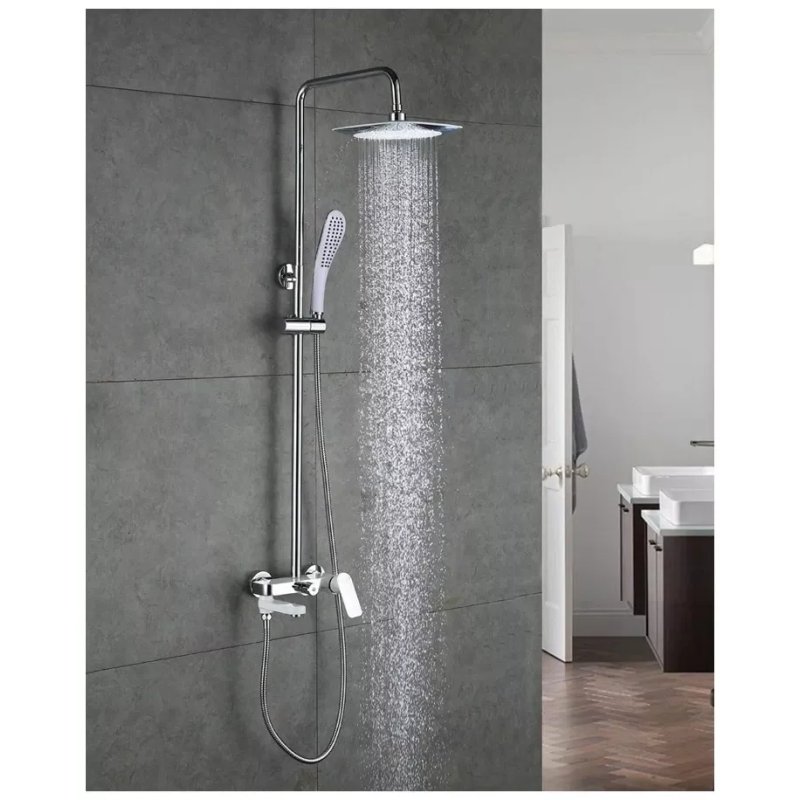 GAPPO Душова система G2448, вилив - перемикач на лійку, білий/хром