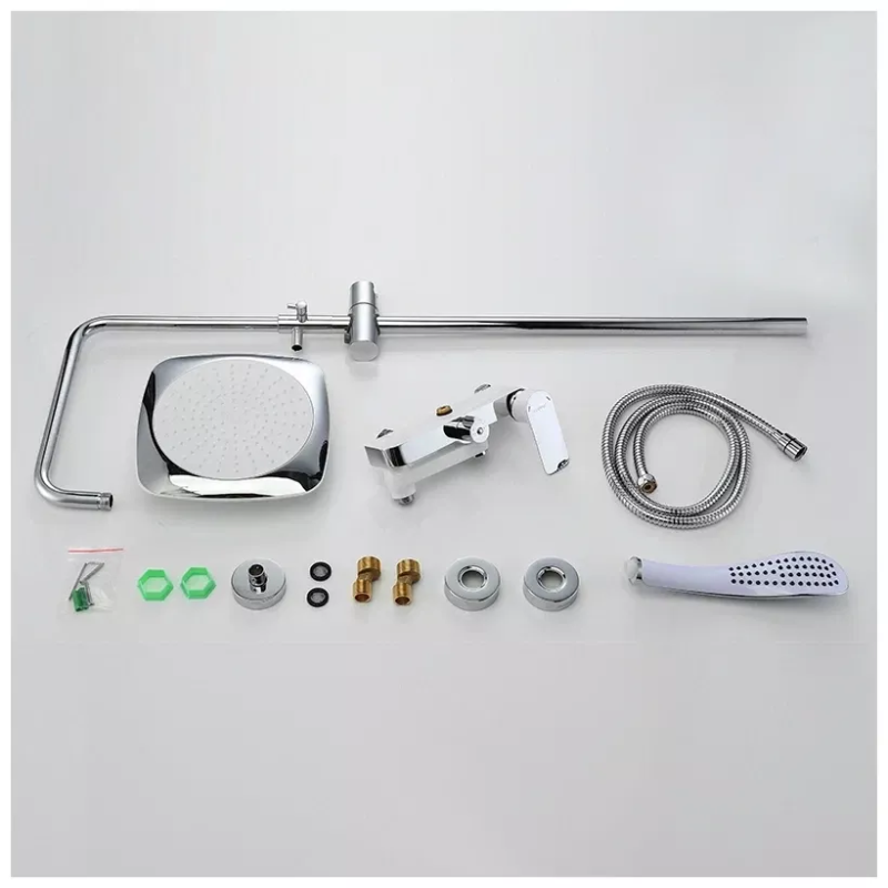 GAPPO Душова система G2448, вилив - перемикач на лійку, білий/хром