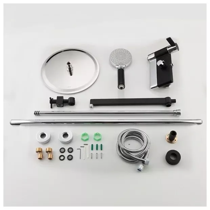 GAPPO Душова система G2481, вилив - перемикач на лійку, чорний/хром