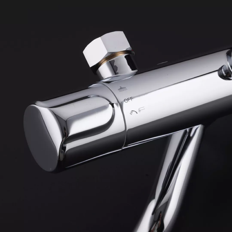 GAPPO Душова система з термостатом G2490, вилив - перемикач на лійку, хром