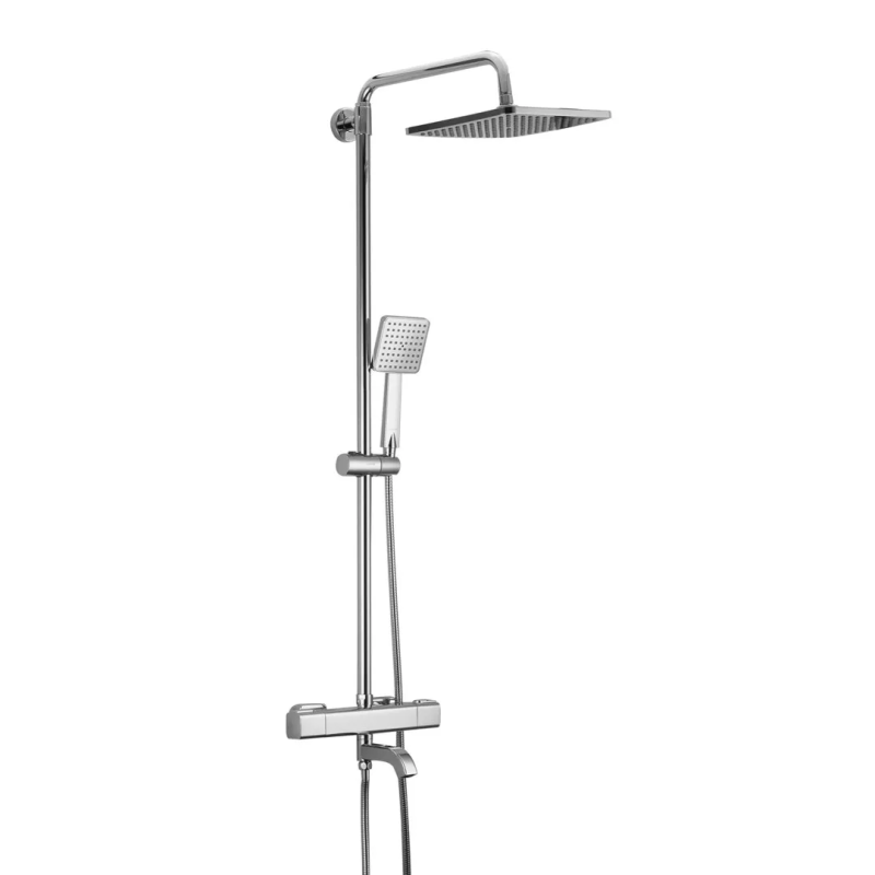 GAPPO Душова система з термостатом G2491, вилив - перемикач на лійку, хром