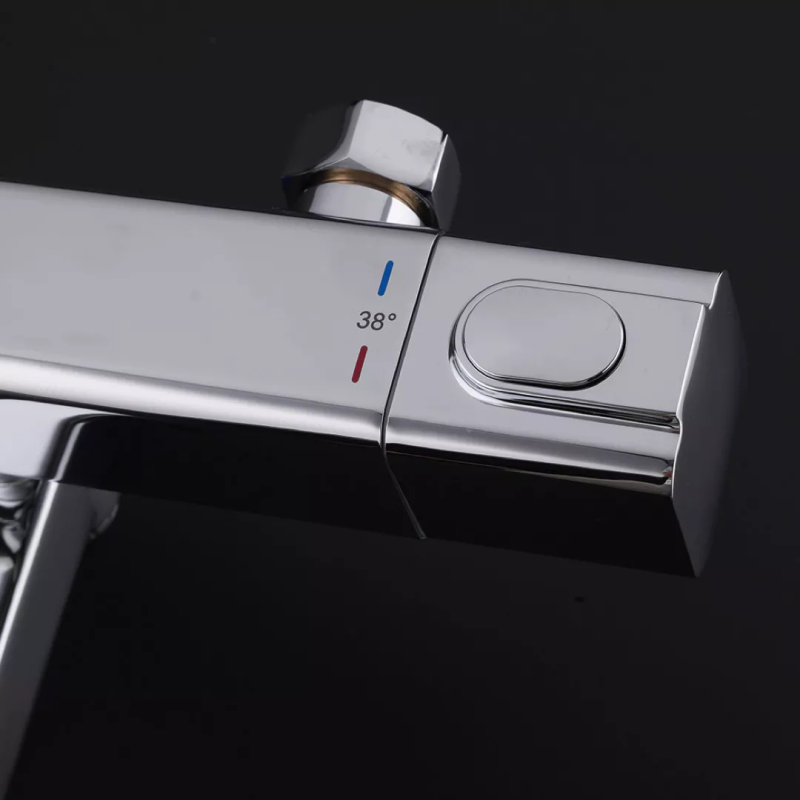 GAPPO Душова система з термостатом G2491, вилив - перемикач на лійку, хром