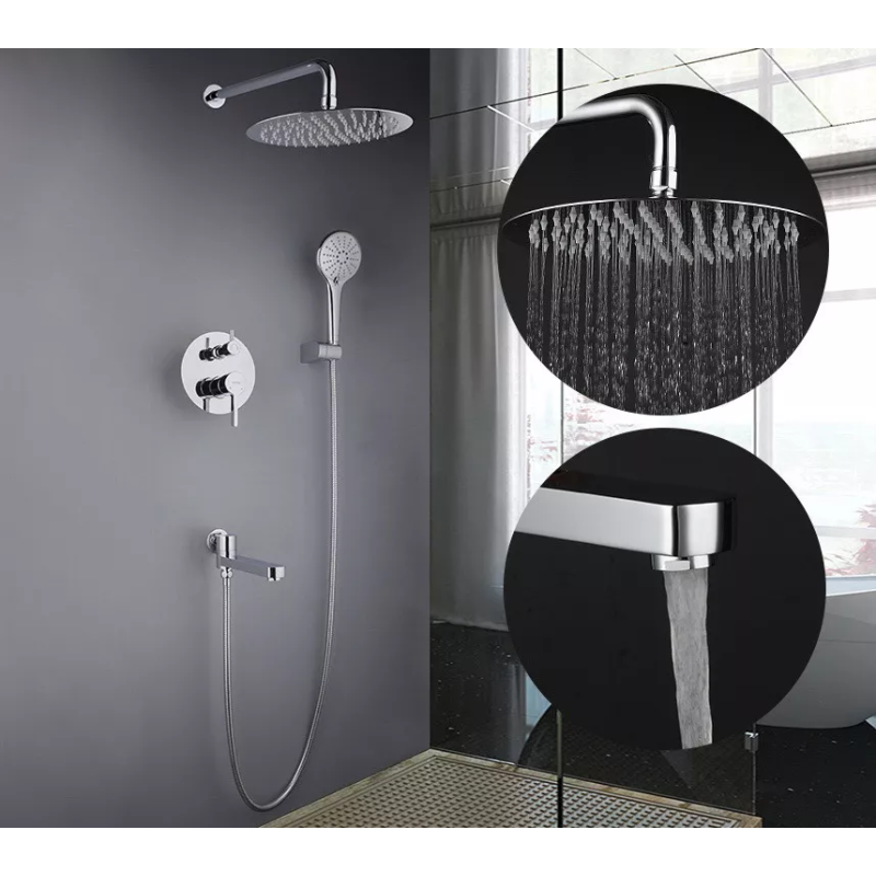 GAPPO Вбудована душова система G7104, вилив - перемикач на лійку, 3-функції, хром