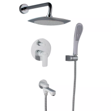 GAPPO Вбудована душова система G7148-8, вилив - перемикач на лійку, 3-функції, білий/хром