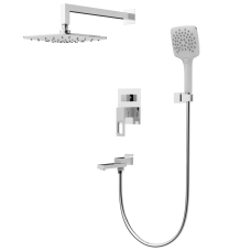 GAPPO Вбудована душова система G7117-8, вилив - перемикач на лійку, 3-функції, білий/хром